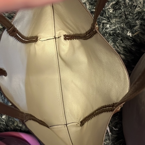 BCBG brown and gold shoulder bag with wide open space inside - Picture 9 of 9